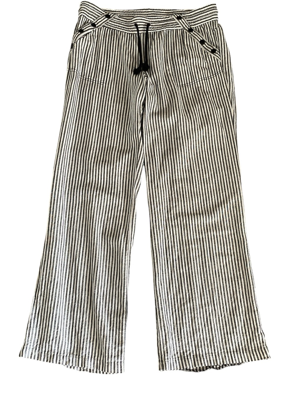 Rewind nautical striped wide leg pants